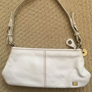 The Sak White leather clutch